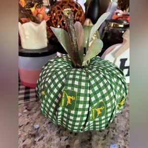 New handmade John deer pumpkin decoration